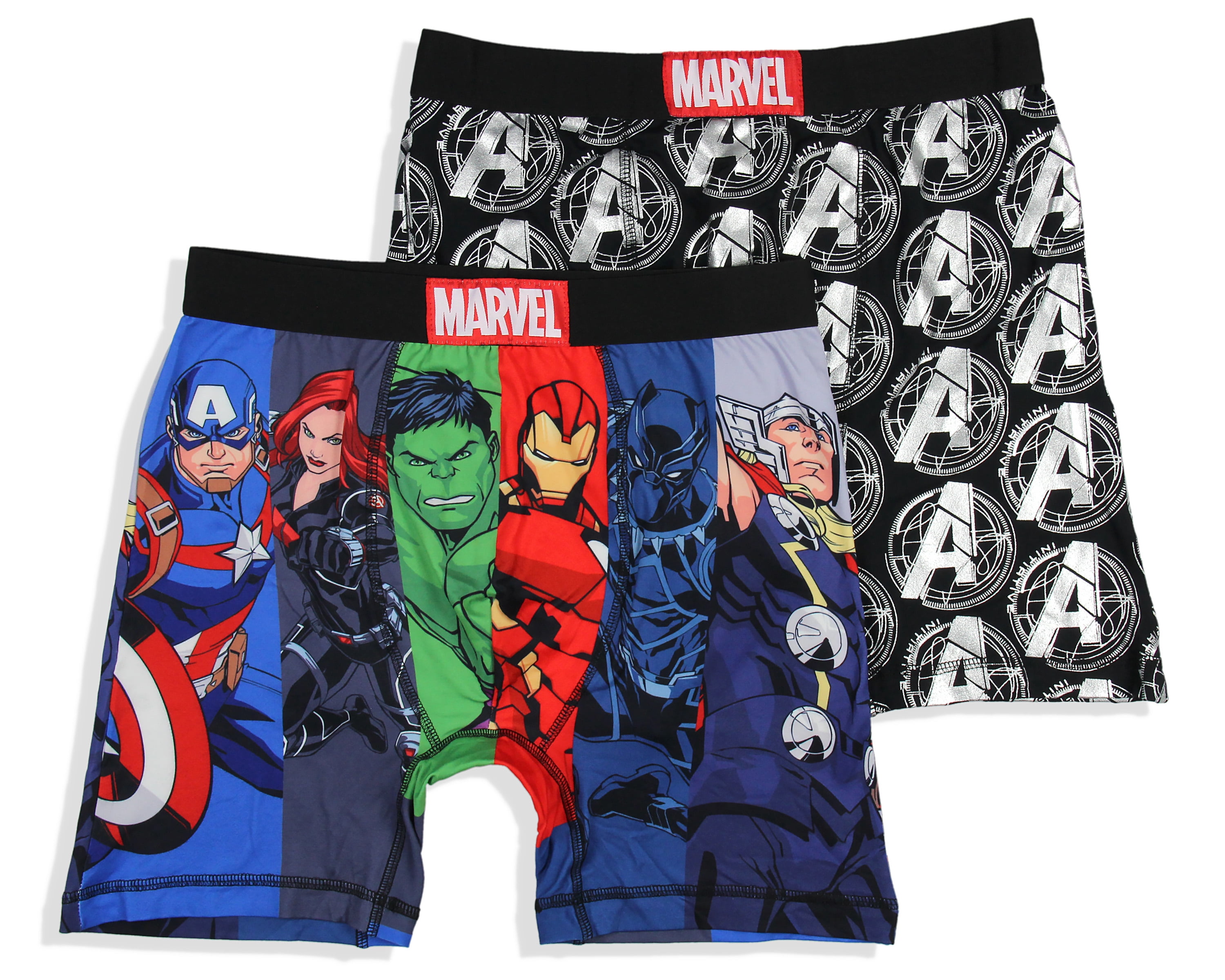 The Avengers Boys Underwear, 4 Pack Athletic Boxer Briefs Sizes 4-8