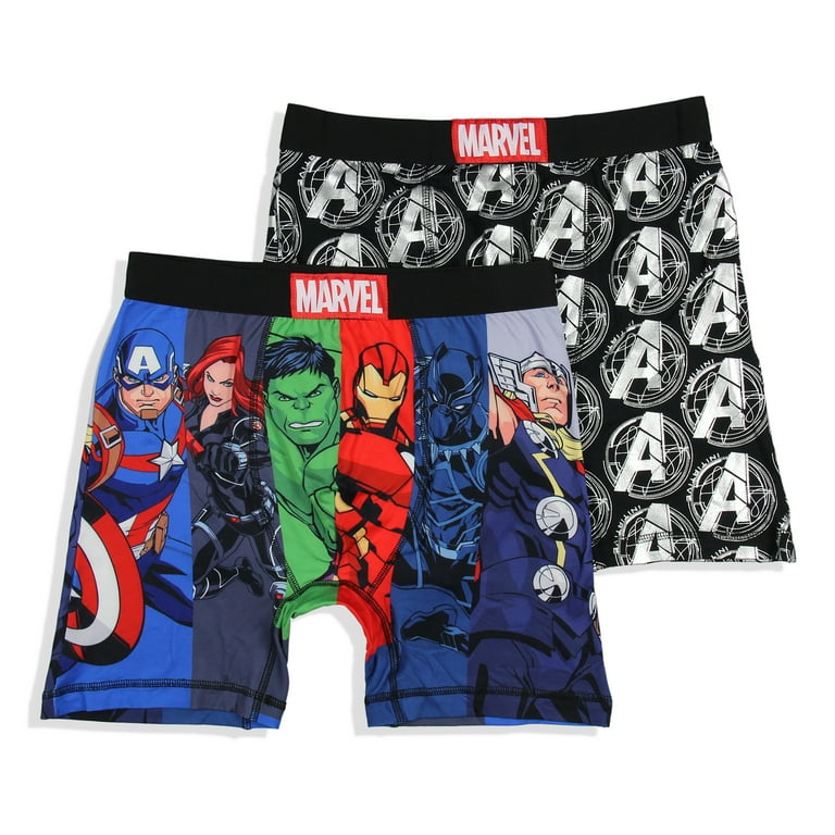 Marvel Mens' 2 Pack The Avengers Comic Boxers Underwear Boxer Briefs  (XXX-Large)