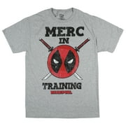 Marvel Mens' Deadpool Merc In Training Distressed Graphic Print T-Shirt, M Adult
