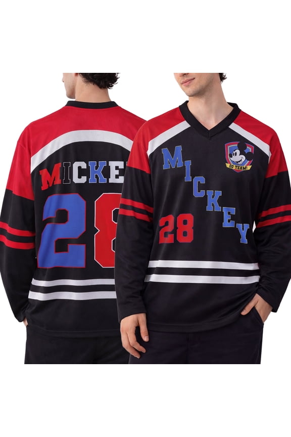 Mens Hockey Jersey Spider-Man Mickey Mouse Punisher Long Sleeve Mesh Hockey Jerseys for Men