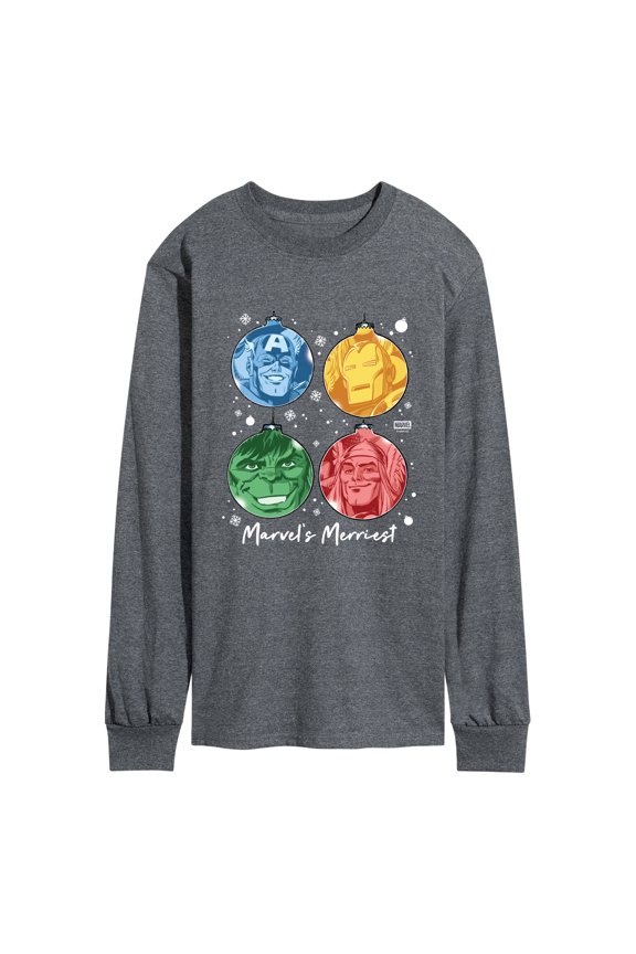 - Merriest Bulbs - Men's Long Sleeve Graphic T-Shirt