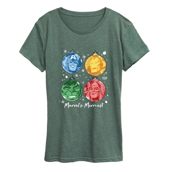Marvel - Merriest Bulbs Women's Short Sleeve Graphic T-Shirt