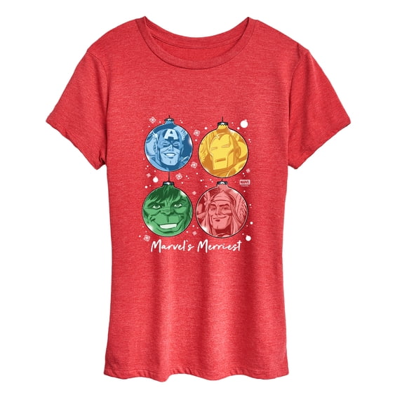 Marvel - Merriest Bulbs Women's Short Sleeve Graphic T-Shirt
