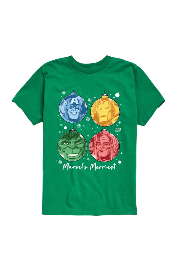 - Merriest Bulbs - Youth Boys Short Sleeve Graphic T-Shirt
