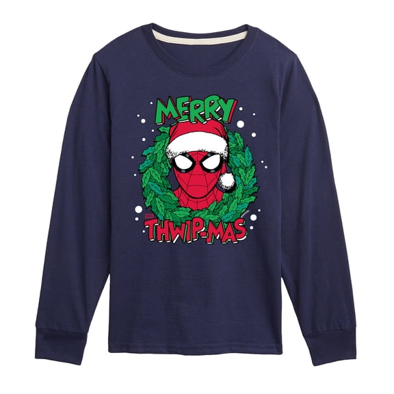 Marvel - Merry Thwipmas - Youth Long Sleeve Graphic T-Shirt