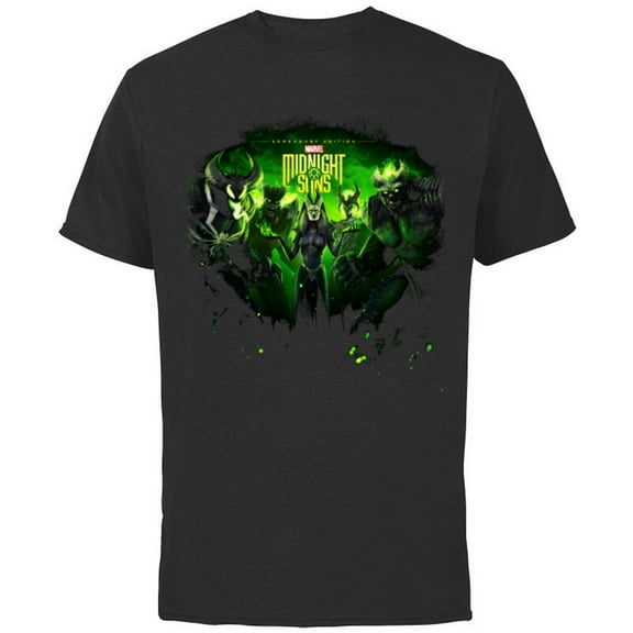 Marvel Midnight Suns Lilith Hulk Venom Scarlet Witch - Short Sleeve Cotton T-Shirt for Adults - Customized-Black