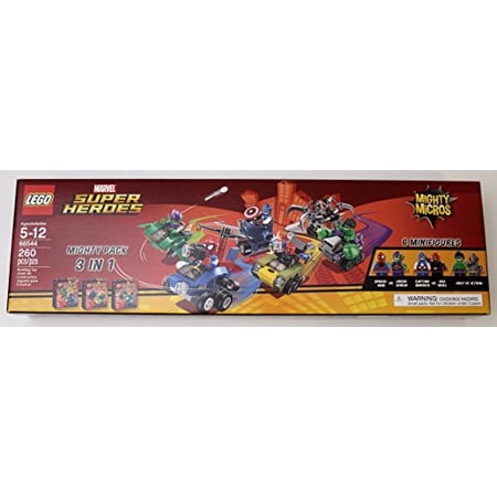 LEGO Marvel Super Heroes Mighty Micros 3 IN 1 Box Set - Spiderman vs Green Goblin, Captain America vs Red Skull, Hulk vs Ultron