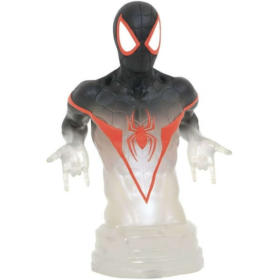 DST SDCC 2021 Spiderman Marvel Comic Camouflage Miles Morales Bust, 7 inches