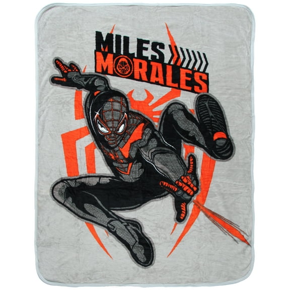 Marvel Miles Morales Spiderman Micro Raschel Throw Blanket 48" x 60"