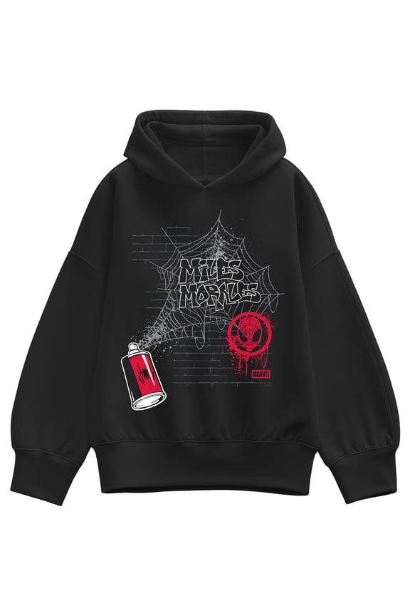 - Miles Morales Spray Can Web - Women's Oversized Fleece Hoodie Sweatshirt