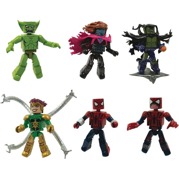 Marvel Minimates The Amazing Spider-Man: The Clone Saga Mini Figure 6-Pack [The Jackal, Amazing Spider-Man, Kaine, Lady Octopus, Spider-Carnage & The Green Goblin]