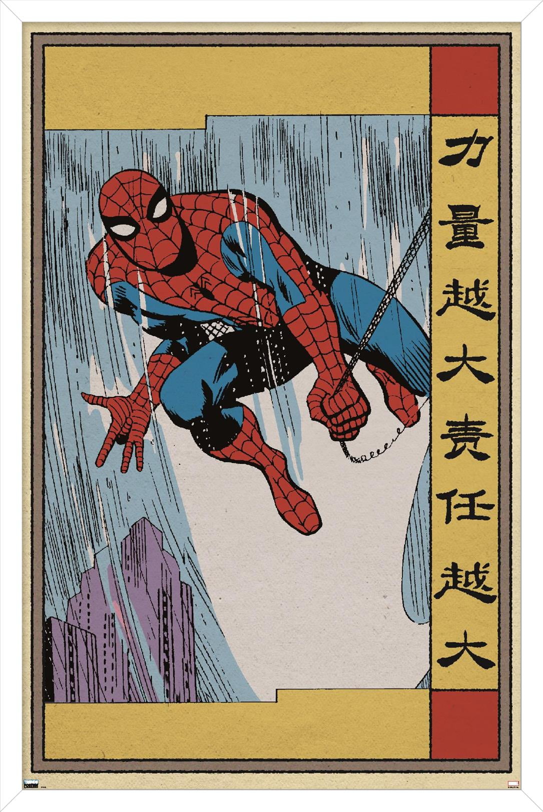 Marvel Modern Heritage - Spider-Man Wall Poster, 14.725" x 22.375" Framed