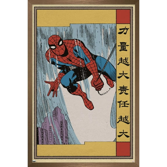 Marvel Modern Heritage - Spider-Man Wall Poster, 22.375" x 34" Framed