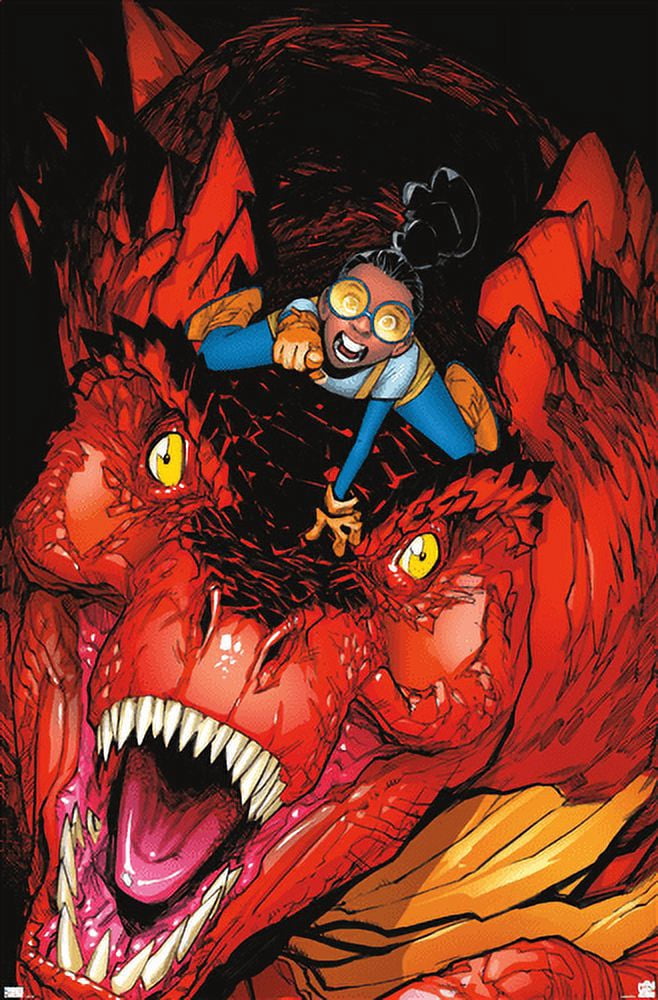 Marvel Moon Girl & Devil Dinosaur - Attack Wall Poster, 14.725" x 22.375"