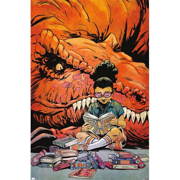 Marvel Moon Girl & Devil Dinosaur - Reading Wall Poster, 14.725" x 22.375"