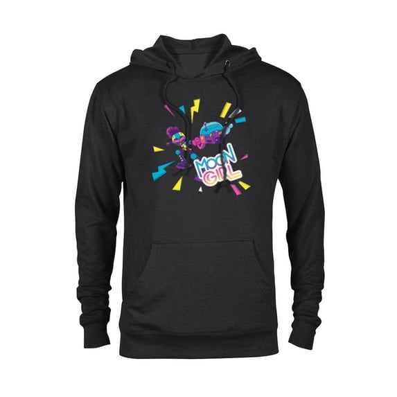 Marvel Moon Girl and Devil Dinosaur Bubble Blaster Go - Pullover Hoodie for Adults - Customized-Black