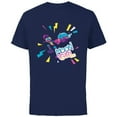 thumbnail image 1 of Marvel Moon Girl and Devil Dinosaur Bubble Blaster Go - Short Sleeve Cotton T-Shirt for Adults - Customized-Navy, 1 of 5