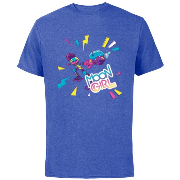 Marvel Moon Girl and Devil Dinosaur Bubble Blaster Go - Short Sleeve Cotton T-Shirt for Adults - Customized-Royal Heather