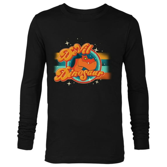 Marvel Moon Girl and Devil Dinosaur Dino Logo with Stars - Long Sleeve T-Shirt for Men - Customized-Black
