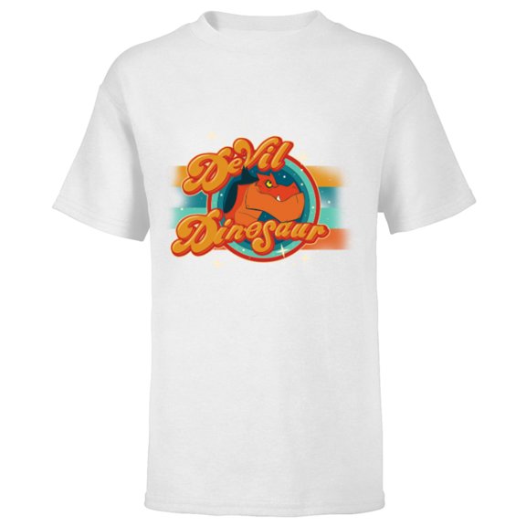Marvel Moon Girl and Devil Dinosaur Dino Logo with Stars - Short Sleeve T-Shirt for Kids - Customized-White