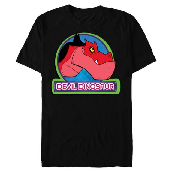 Marvel Moon Girl and Devil Dinosaur Dino Profile - Short Sleeve Blended T-Shirt for Adults - Customized-Black