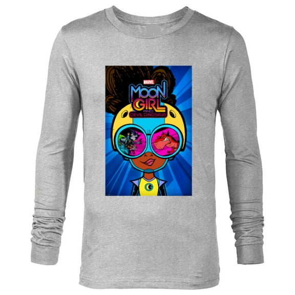 Marvel Moon Girl and Devil Dinosaur Goggles Good vs. Bad - Long Sleeve T-Shirt for Men - Customized-Athletic Heather