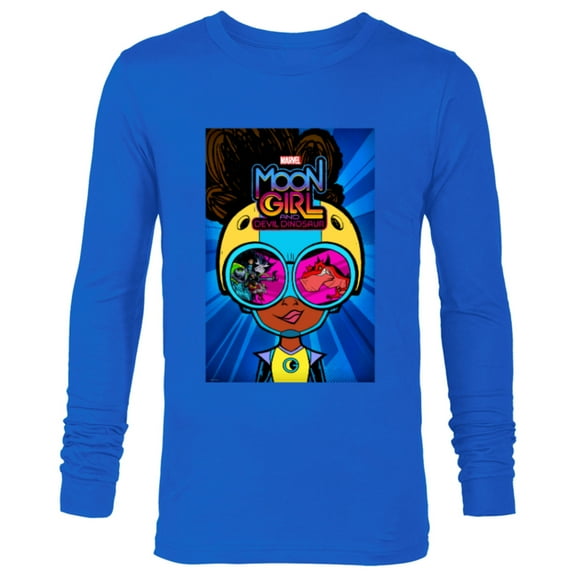 Marvel Moon Girl and Devil Dinosaur Goggles Good vs. Bad - Long Sleeve T-Shirt for Men - Customized-Navy