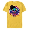 thumbnail image 1 of Marvel Moon Girl and Devil Dinosaur Logo with Goggles - Short Sleeve Blended T-Shirt for Adults - Customized-Yellow, 1 of 5