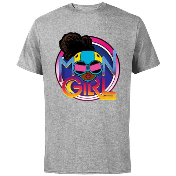 Marvel Moon Girl and Devil Dinosaur Logo with Goggles - Short Sleeve Cotton T-Shirt for Adults - Customized-Athletic Heather
