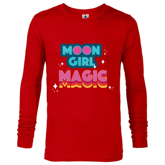 Marvel Moon Girl and Devil Dinosaur Moon Girl Magic Logo - Long Sleeve T-Shirt for Men - Customized-New Red