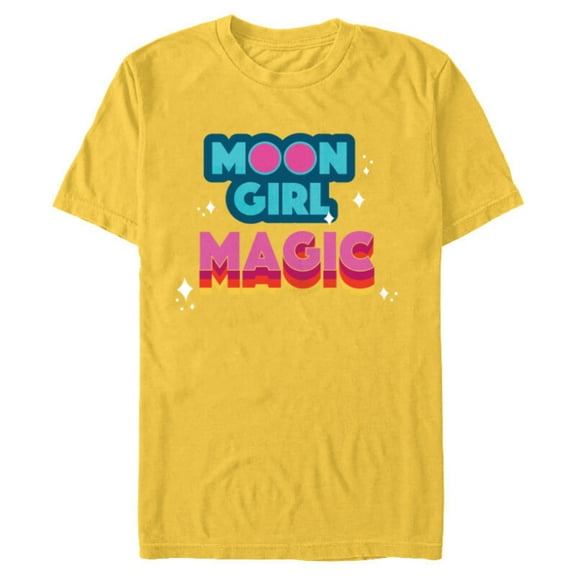 Marvel Moon Girl and Devil Dinosaur Moon Girl Magic Logo - Short Sleeve Blended T-Shirt for Adults - Customized-Yellow