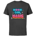 thumbnail image 1 of Marvel Moon Girl and Devil Dinosaur Moon Girl Magic Logo - Short Sleeve Cotton T-Shirt for Adults - Customized-Charcoal, 1 of 5
