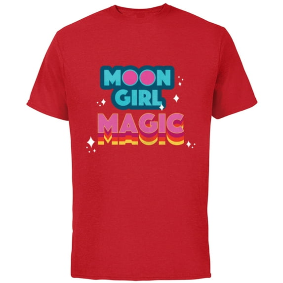 Marvel Moon Girl and Devil Dinosaur Moon Girl Magic Logo - Short Sleeve Cotton T-Shirt for Adults - Customized-Red