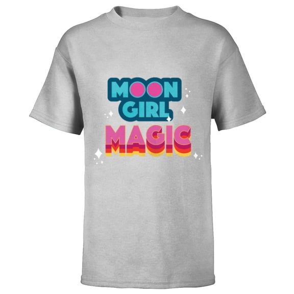 Marvel Moon Girl and Devil Dinosaur Moon Girl Magic Logo - Short Sleeve T-Shirt for Kids - Customized-Athletic Heather