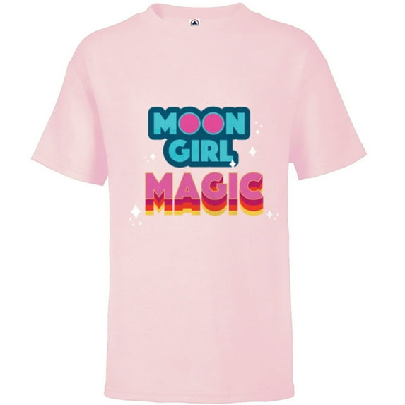 Marvel Moon Girl and Devil Dinosaur Moon Girl Magic Logo - Short Sleeve T-Shirt for Kids - Customized-Soft Pink