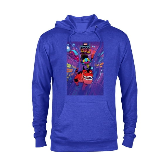 Marvel Moon Girl and Devil Dinosaur Series Poster and Logo - Pullover Hoodie for Adults - Customized-Royal