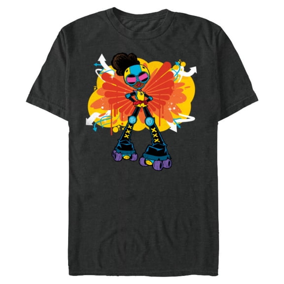 Marvel Moon Girl and Devil Dinosaur Wings of Super Power - Short Sleeve Blended T-Shirt for Adults - Customized-Dark Heather