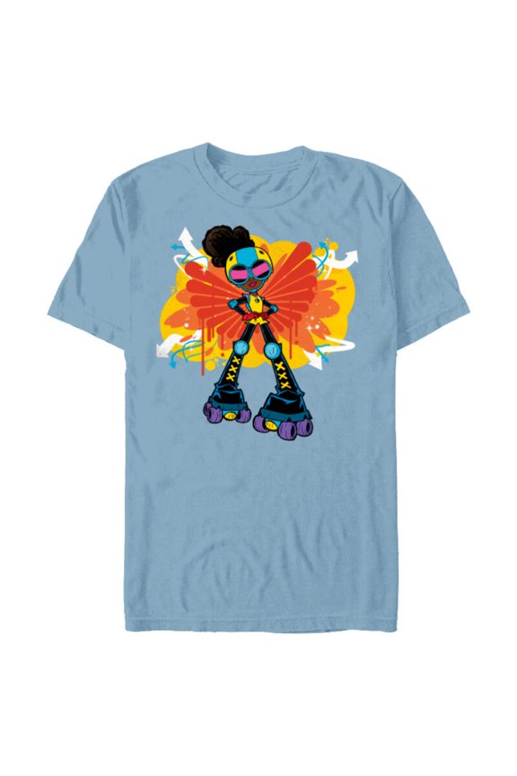 Moon Girl and Devil Dinosaur Wings of Super Power - Short Sleeve Blended T-Shirt for Adults - Customized-Ocean Blue