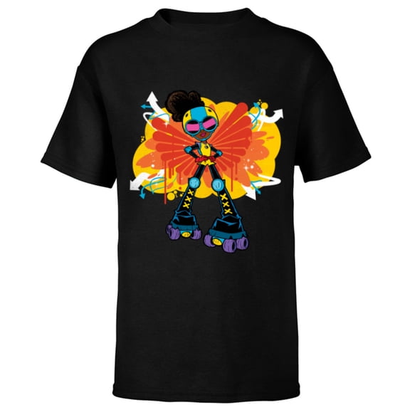 Marvel Moon Girl and Devil Dinosaur Wings of Super Power - Short Sleeve T-Shirt for Kids - Customized-Black