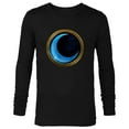 thumbnail image 1 of Marvel Moon Knight Blue Crescent Logo - Long Sleeve T-Shirt for Men - Customized-Black, 1 of 5