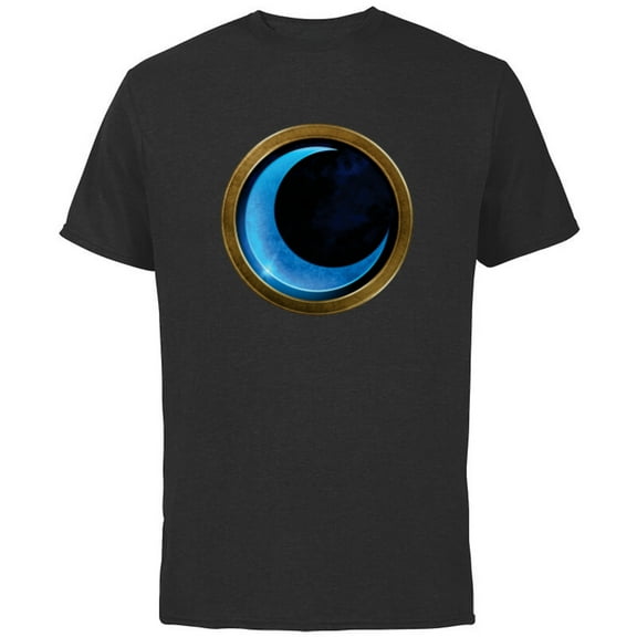 Marvel Moon Knight Blue Crescent Logo - Short Sleeve Cotton T-Shirt for Adults - Customized-Black