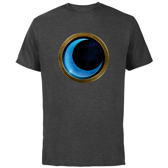Marvel Moon Knight Blue Crescent Logo - Short Sleeve Cotton T-Shirt for Adults - Customized-Charcoal