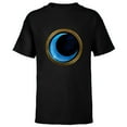 thumbnail image 1 of Marvel Moon Knight Blue Crescent Logo - Short Sleeve T-Shirt for Kids - Customized-Black, 1 of 5
