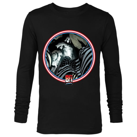 Marvel Moon Knight Captain America 80th Anniversary Covers Standard - Long Sleeve T-Shirt for Men – Customized-Black