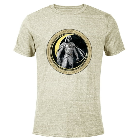 Marvel Moon Knight Crescent Egyptian Hieroglyphs - Short Sleeve Blended T-Shirt for Adults - Customized-Yellow