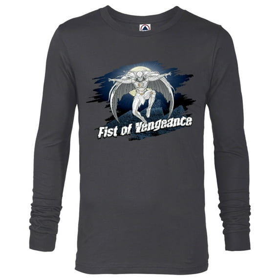 Marvel Moon Knight Fist of Vengeance - Long Sleeve T-Shirt for Men - Customized-Charcoal Heather