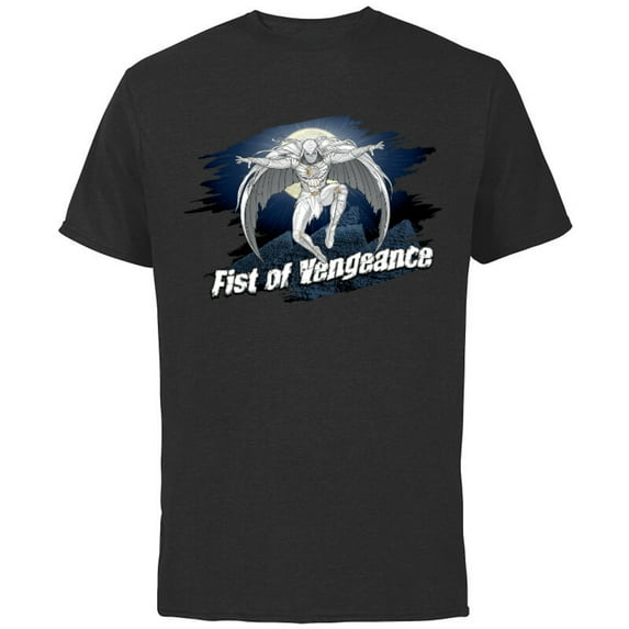 Marvel Moon Knight Fist of Vengeance - Short Sleeve Cotton T-Shirt for Adults - Customized-Black