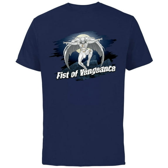 Marvel Moon Knight Fist of Vengeance - Short Sleeve Cotton T-Shirt for Adults - Customized-Navy