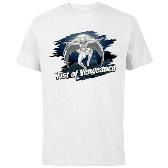 Marvel Moon Knight Fist of Vengeance - Short Sleeve Cotton T-Shirt for Adults - Customized-White