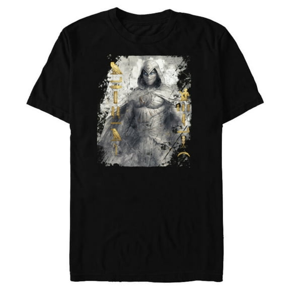 Marvel Moon Knight Hieroglyphs Poster - Short Sleeve Blended T-Shirt for Adults - Customized-Black